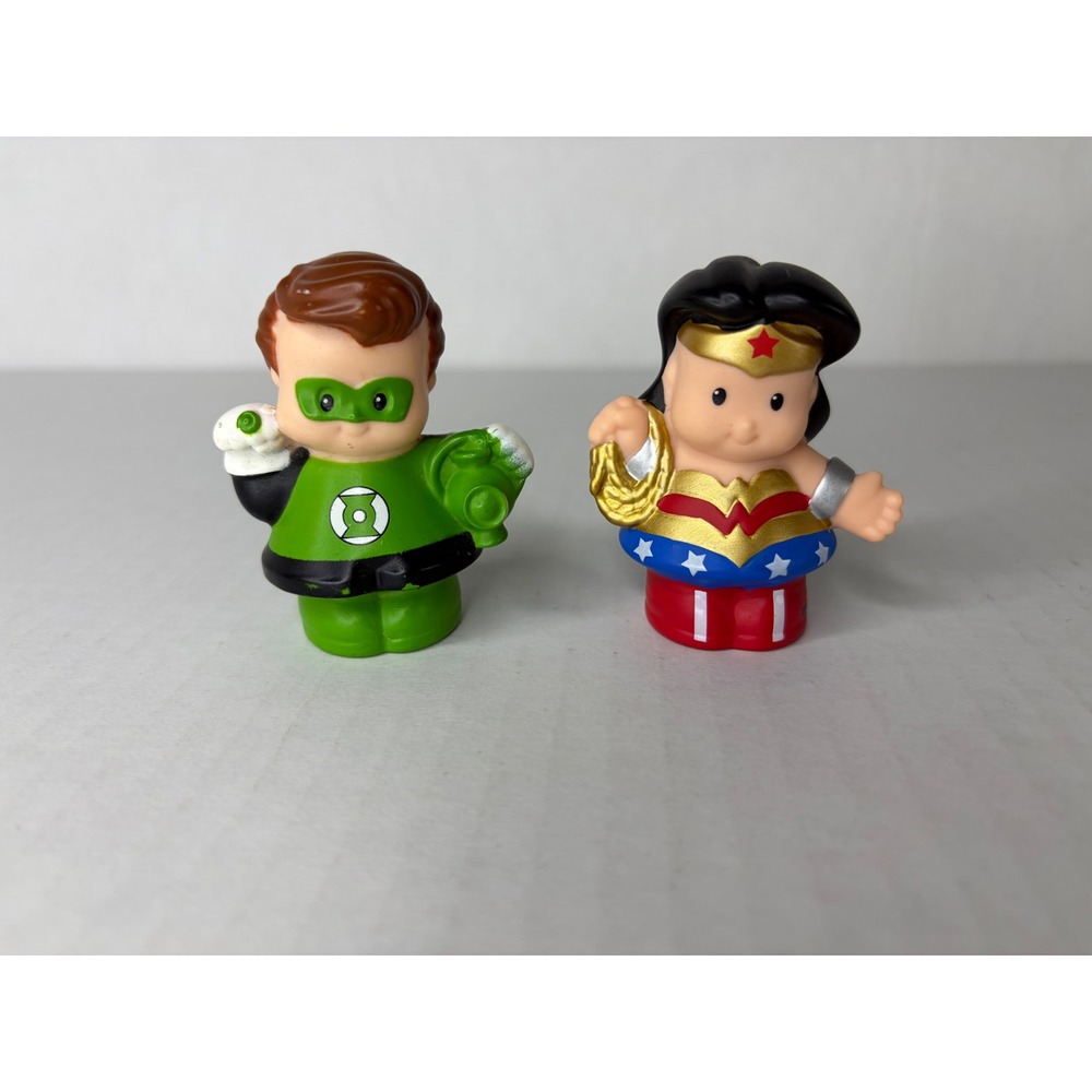 Fisher Price Little People DC Super Friends Wonder Woman Green Lantern Figures